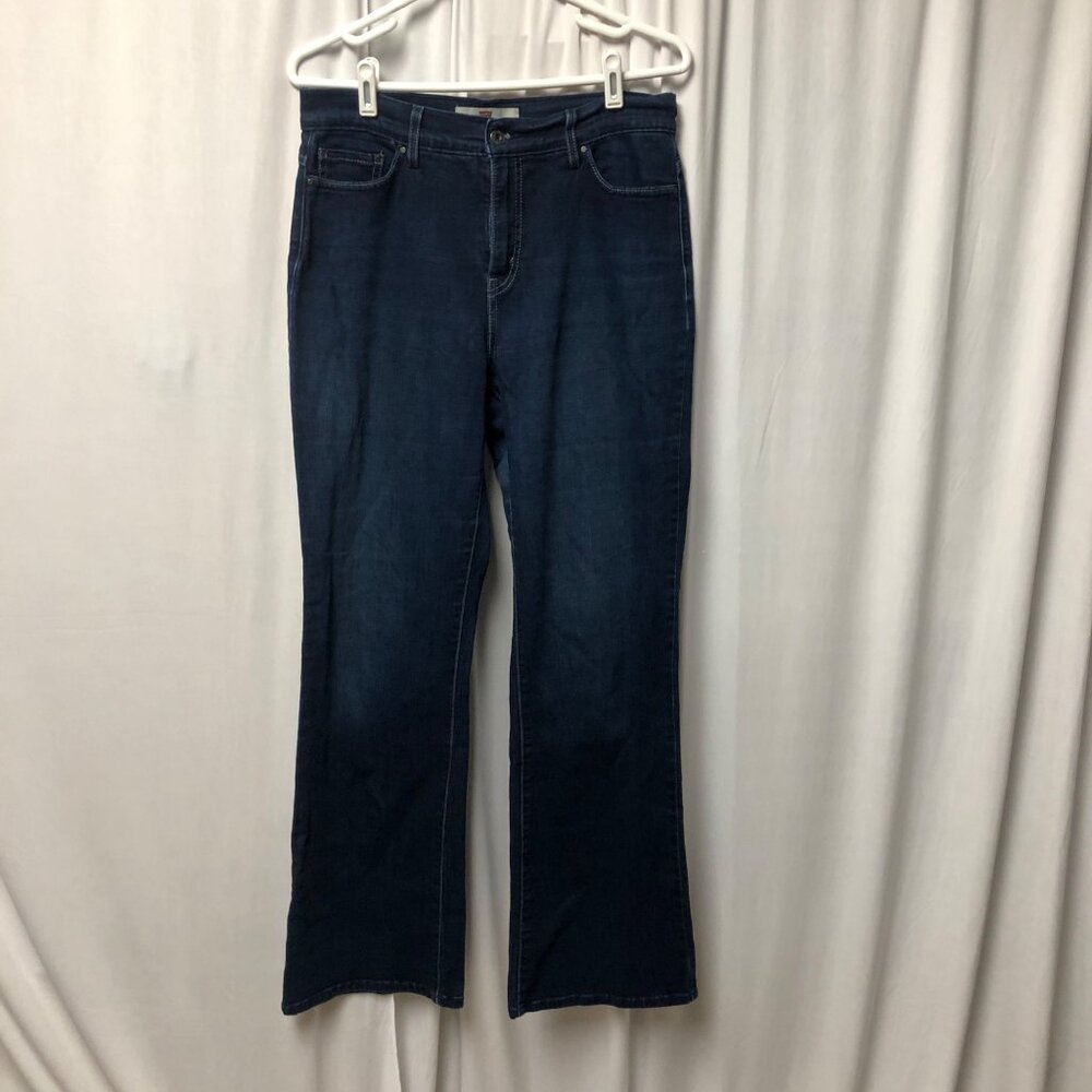 Levi's 512 Bootcut Jeans Womens 12M Perfectly Slimming Mid-Rise Dark Wash Pants